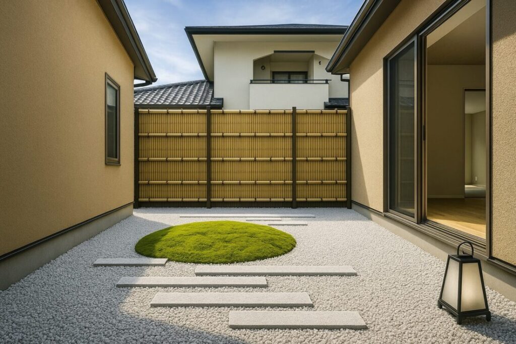 竹垣フェンスを使ったモダン住宅
