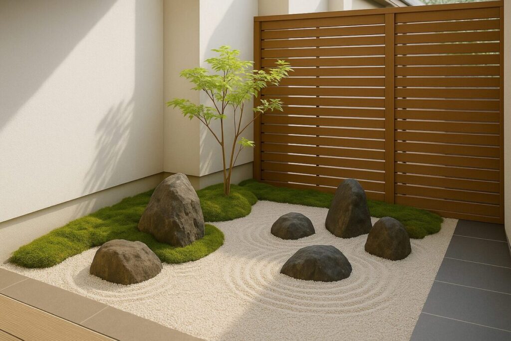 採光と通風を考えた坪庭枯山水イメージ画像