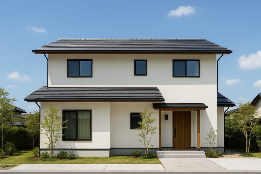 白色の和モダン住宅