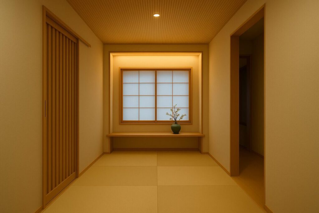 和モダン住宅の玄関ホールの画像
