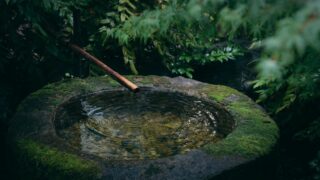 坪庭・手水鉢・水演出