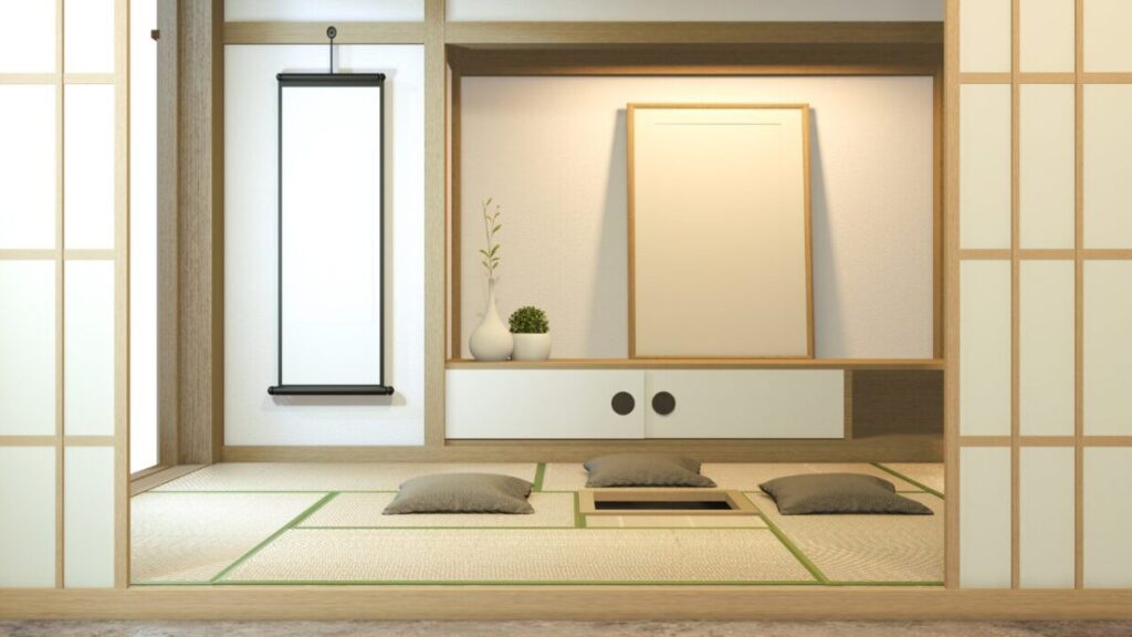 座布団が置いてある和風な家の室内の写真