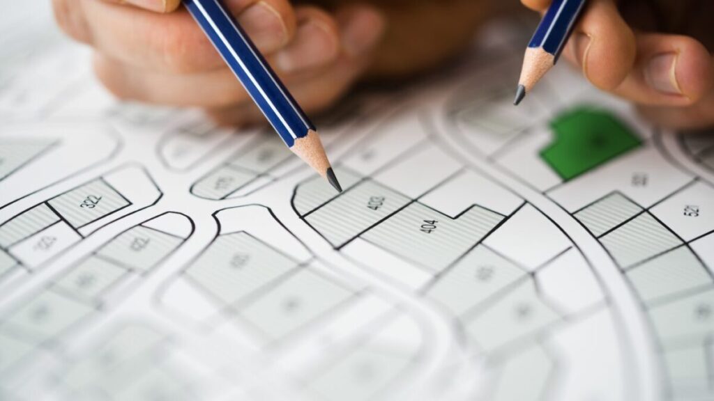 土地の区画図面の写真