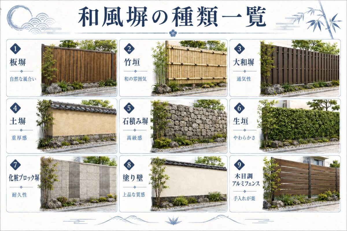 和風の塀にはどんな種類がある?特徴と選び方を詳しく解説 | 和の庭と暮らす