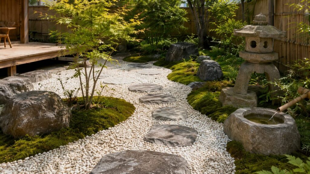 池じまいした後の和モダン庭のイメージ画像