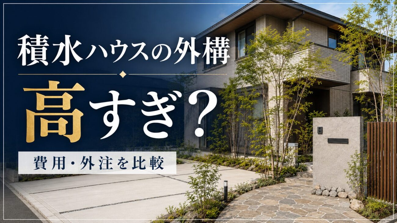 積水ハウスの外構は高すぎる？費用と外注を比較するポイントを解説するアイキャッチ画像